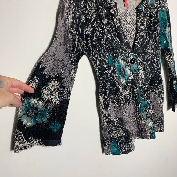 Womens Anthropologie Charlotte Tarantola Cardigan, Blue, Size M EUC! - Picture 3 of 3